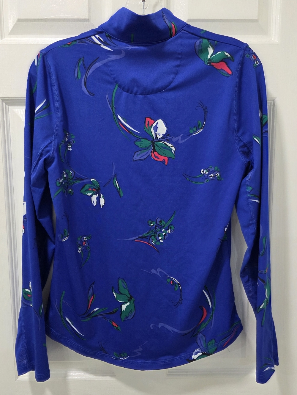 PGA TOUR Floral Quarter-Zip Performance Pullover, Small - Picture 4 of 5